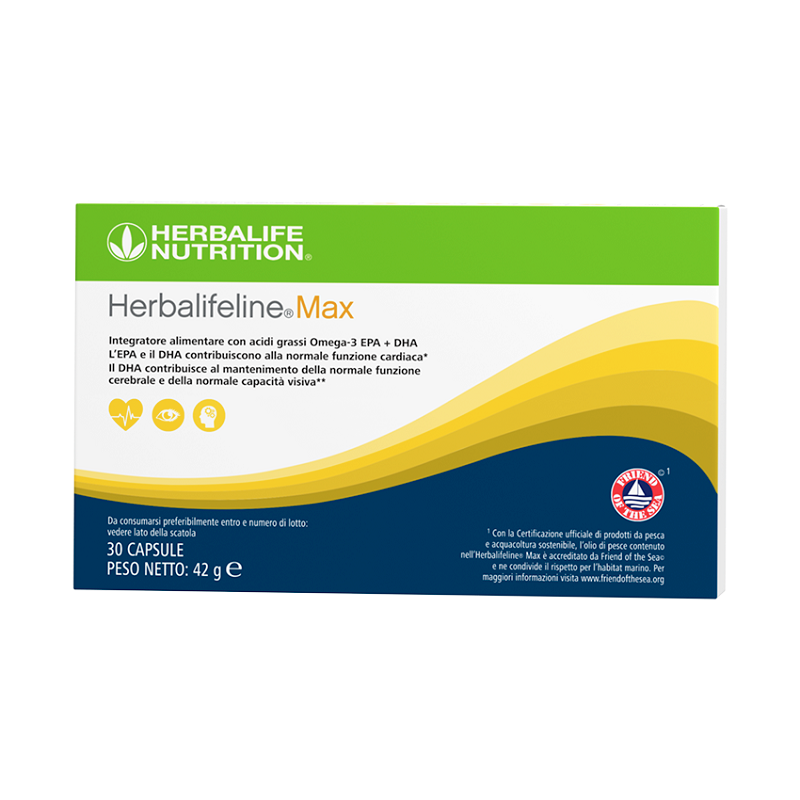 Herbalifeline Max - Integratore alimentare di acidi grassi Omega 3 (EPA e DHA)