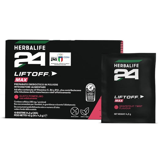 H24 LiftOff Max - Bustine effervescenti, gusto Pompelmo
