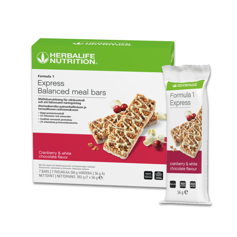 Formula 1 Express, gusto Mirtillo Rosso e Cioccolato Bianco (1 conf.da 7 barrette)