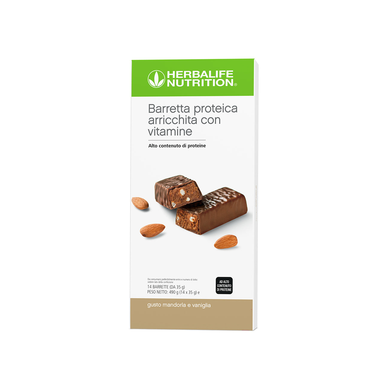 Barretta proteica arricchita con vitamine -gusto Mandorla e Vaniglia (1 conf. da 14 barrette)
