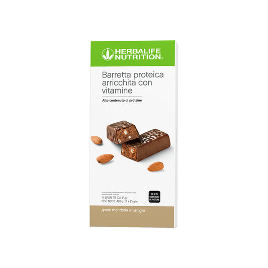 Barretta proteica arricchita con vitamine -gusto Mandorla e Vaniglia (1 conf. da 14 barrette)